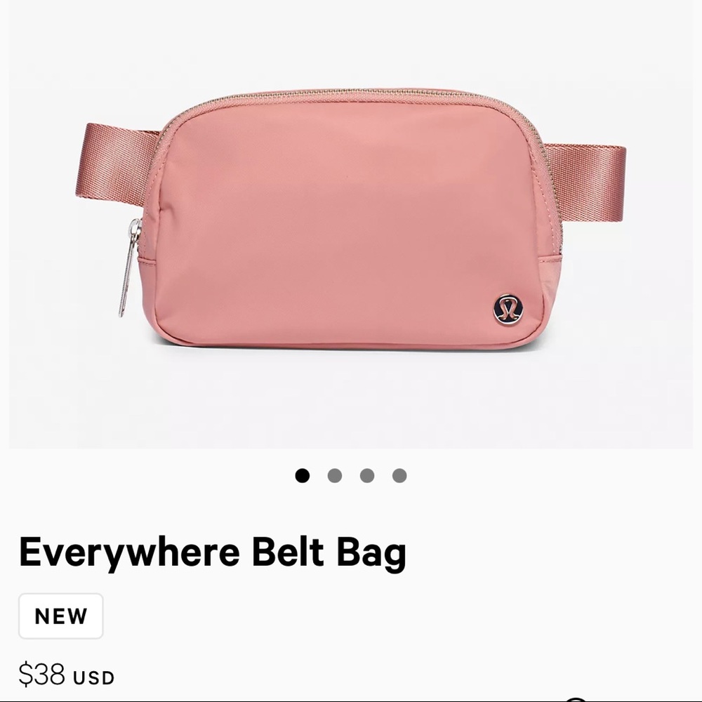 Pink lululemon belt bag